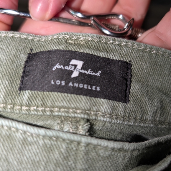 Green-tinted 7 For All Mankind Jeans 0122 - Picture 8 of 9
